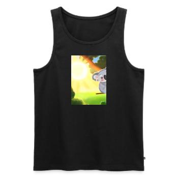 Ein Koala hängt an einem Baum - Männer Premium Bio Tank Top - Schwarz - Vorne - Michal (187cm)