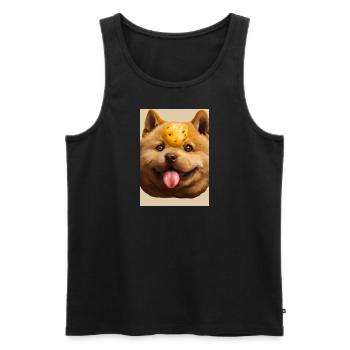 Kartoffel-Hund-Gesicht - Männer Premium Bio Tank Top - Schwarz - Vorne - Michal (187cm)