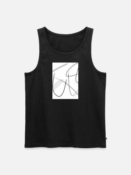 Linien und Punkte - Männer Premium Bio Tank Top - Schwarz