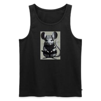 Chinchilla im Ninja-Kostüm - Männer Premium Bio Tank Top - Schwarz - Vorne - Michal (187cm)