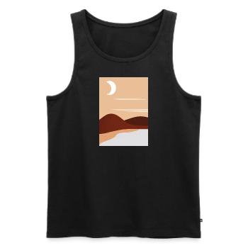 Nacht der abstrakten Desserts - Männer Premium Bio Tank Top - Schwarz - Vorne - AI Model Male 178 light (178cm)