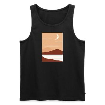 Nacht der abstrakten Desserts - Männer Premium Bio Tank Top - Schwarz - Vorne - AI Model Male 178 light (178cm)