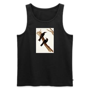 Vögel auf einem Zweig - Männer Premium Bio Tank Top - Schwarz - Vorne - AI Model Male 178 light (178cm)