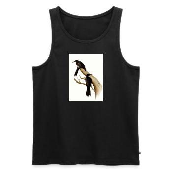 Vögel auf einem Zweig - Männer Premium Bio Tank Top - Schwarz - Vorne - AI Model Male 178 light (178cm)