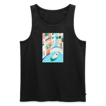 Venedig Italien - Männer Premium Bio Tank Top - Schwarz - Vorne - Michal (187cm)
