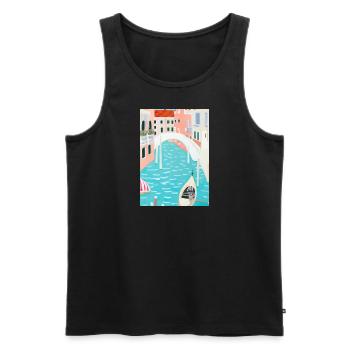 Venedig Italien - Männer Premium Bio Tank Top - Schwarz - Vorne - Michal (187cm)