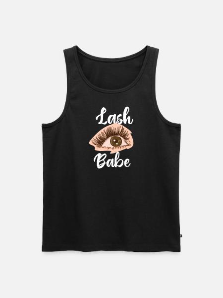 Wimpern-Babe - Männer Premium Bio Tank Top - Schwarz