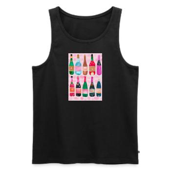 Flaschen-Muster-Malerei - Männer Premium Bio Tank Top - Schwarz - Vorne - AI Model Male 178 light (178cm)