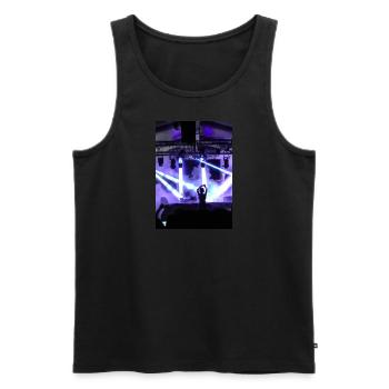 DJ beim Festival - Männer Premium Bio Tank Top - Schwarz - Vorne - Michal (187cm)