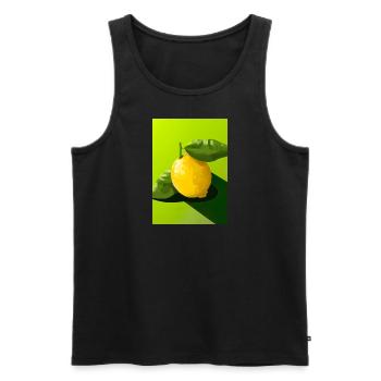 Zitrusfrüchte - Männer Premium Bio Tank Top - Schwarz - Vorne - Michal (187cm)
