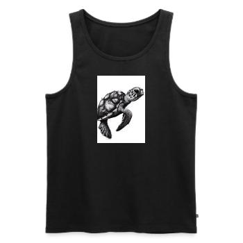 Tintenschildkröte - Männer Premium Bio Tank Top - Schwarz - Vorne - Michal (187cm)