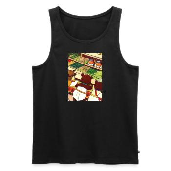Japanische Teddybären Einkaufen - Männer Premium Bio Tank Top - Schwarz - Vorne - Michal (187cm)