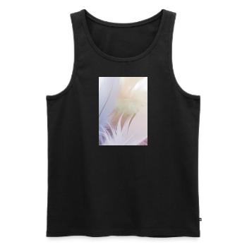 Pastellfarbene Federn - Männer Premium Bio Tank Top - Schwarz - Vorne - Michal (187cm)