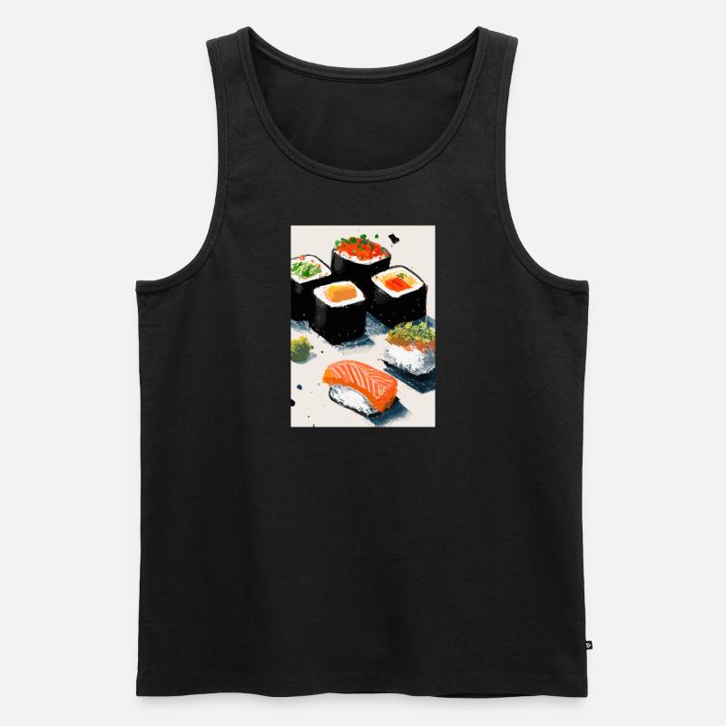 Sushi-Rollen - Männer Premium Bio Tank Top - Schwarz