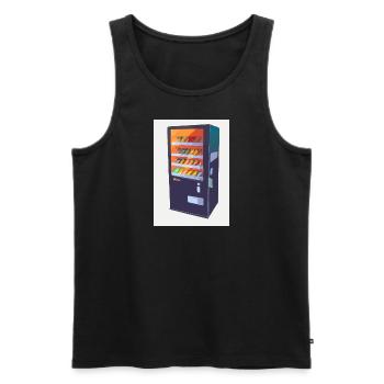 Moderner Imbissautomat - Männer Premium Bio Tank Top - Schwarz - Vorne - AI Model Male 178 light (178cm)