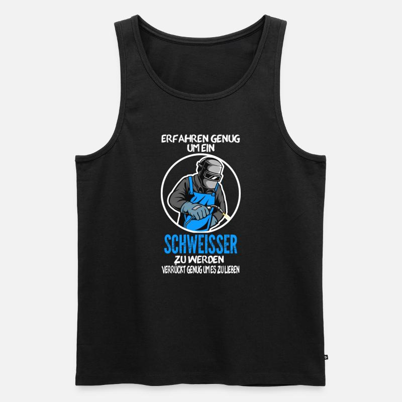 Schweißer Beruf Schweißerei Geschenk - Männer Premium Bio Tank Top - Schwarz