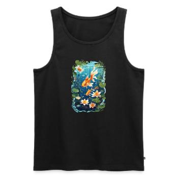 Aquarium - Débardeur bio Premium Homme - noir - Devant - Michal (187cm)