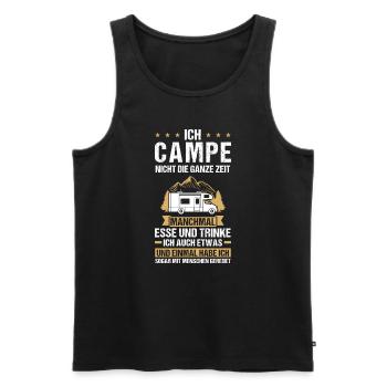 Campen Camping Camping-Liebhaber Geschenk - Männer Premium Bio Tank Top - Schwarz - Vorne - Michal (187cm)