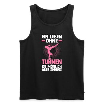 Turnen Sport Gymnastik Geschenk - Männer Premium Bio Tank Top - Schwarz - Vorne - Michal (187cm)