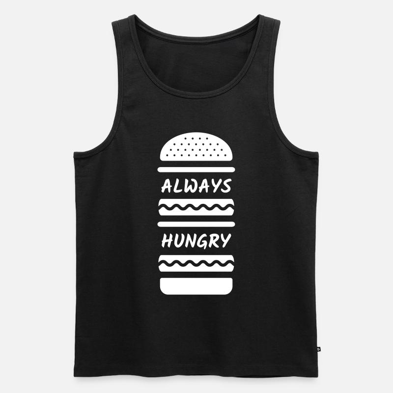 Typo Burger - Männer Premium Bio Tank Top - Schwarz