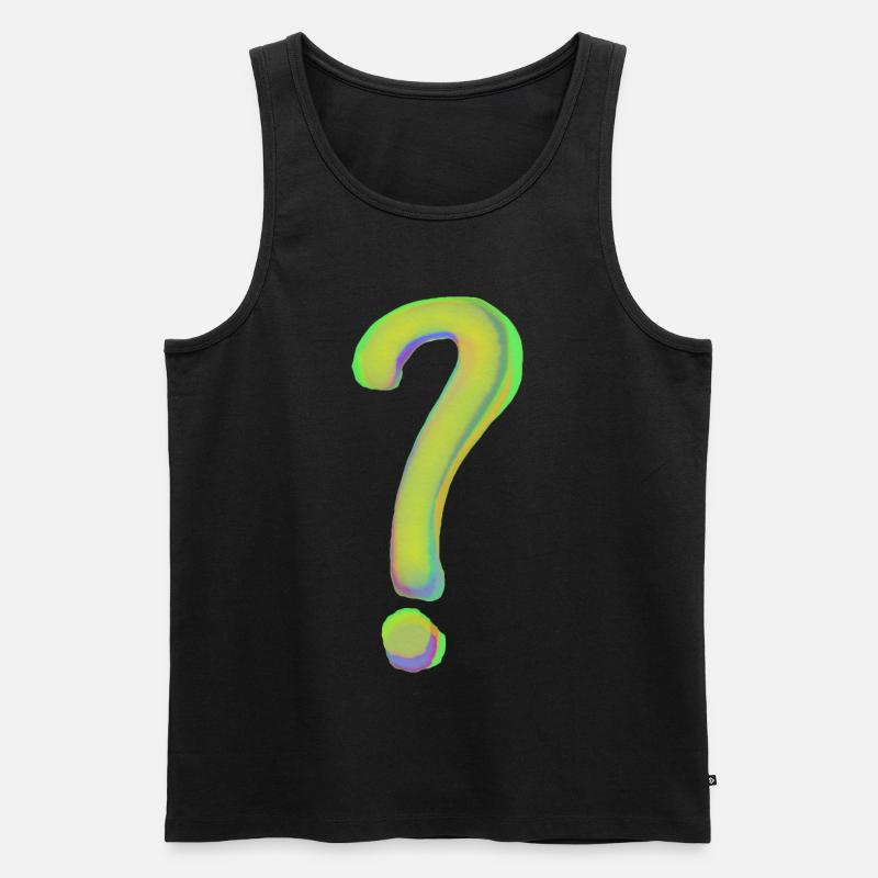 Fragezeichen - Männer Premium Bio Tank Top - Schwarz