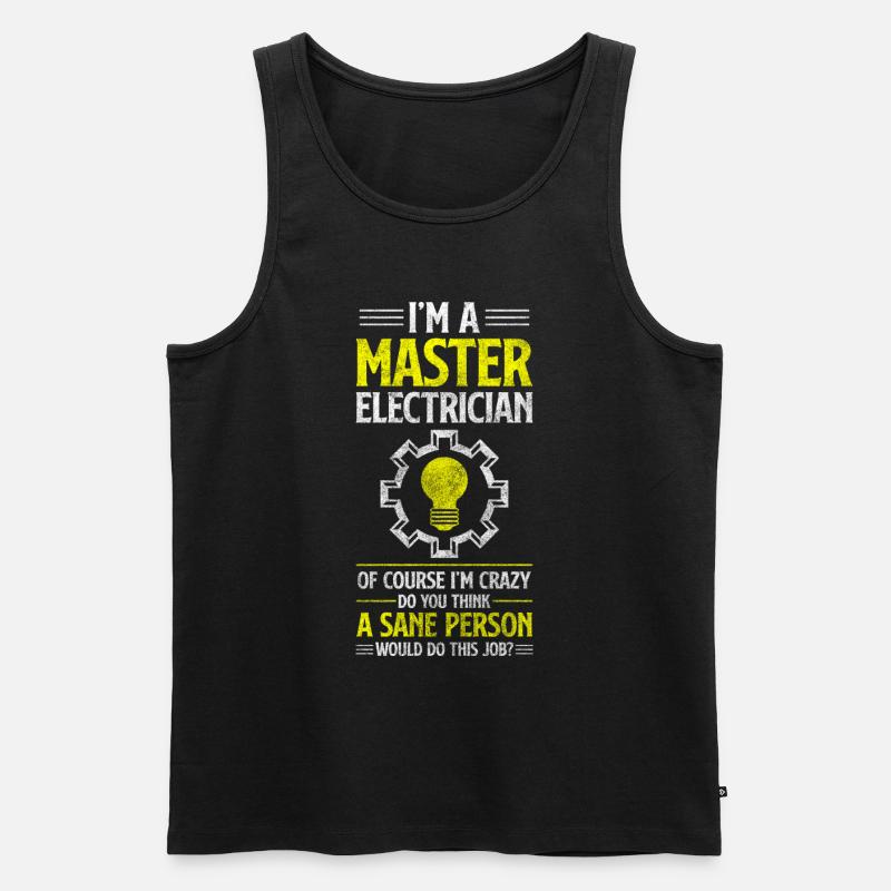 Profession de l’électricité Éclairage électrique - Débardeur bio Premium Homme - noir