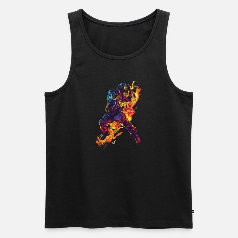 Doublage pompier dancefloor - Débardeur bio Premium Homme - noir