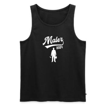 Maler 2024 Ausbildung Prüfung Lackierer Azubi - Männer Premium Bio Tank Top - Schwarz - Vorne - Michal (187cm)