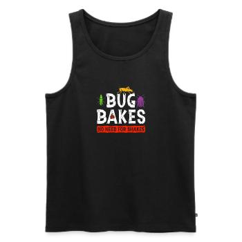 Entomophagy Bug Flour Baking Quote, Funny Insect - Männer Premium Bio Tank Top - Schwarz - Vorne - AI Model Male 178 light (178cm)