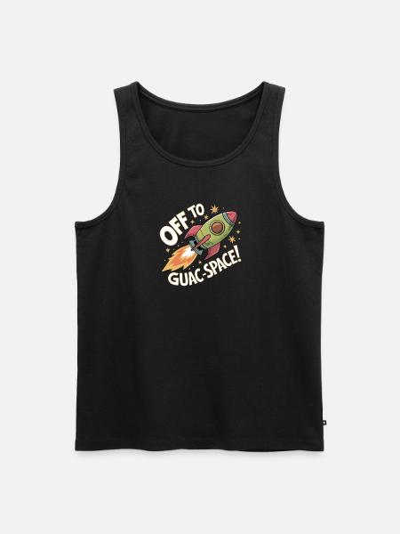 Avocado Rocket: Off To Guac-Space - Men's Premium Organic Tank Top -