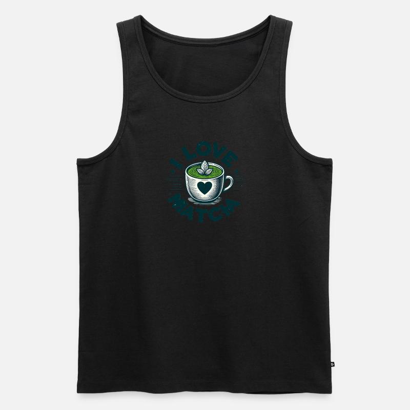Ich liebe Matcha - Männer Premium Bio Tank Top - undefined