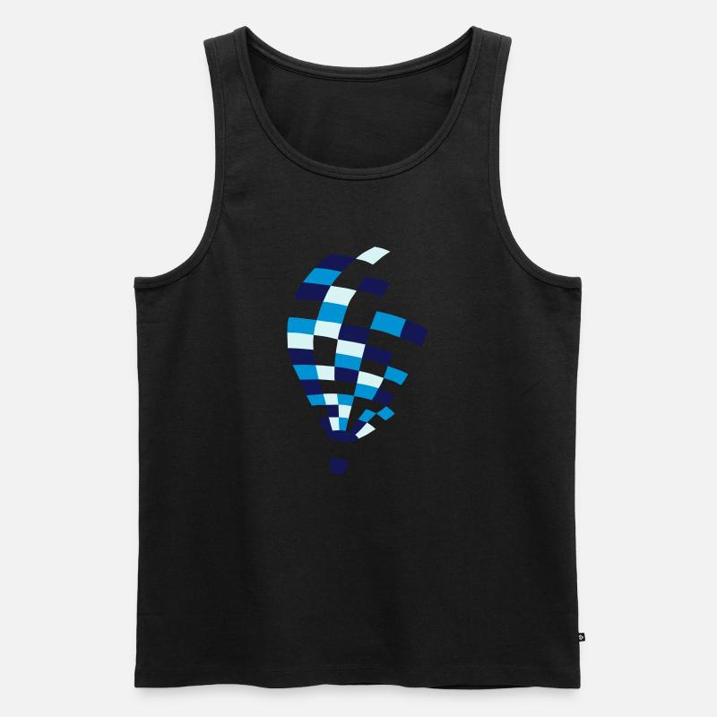 bunter heißluftballon - Männer Premium Bio Tank Top - Schwarz