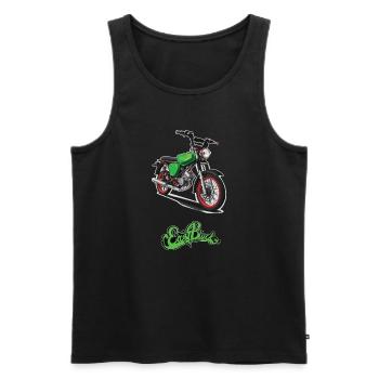 S51 (grün) // Illustration - Männer Premium Bio Tank Top - Schwarz - Vorne - AI Model Male 178 light (178cm)