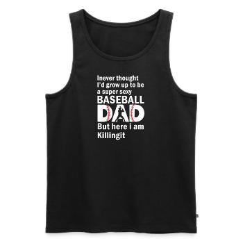 Ein super sexy Baseball-Vater, aber hier bin ich Vatertag - Männer Premium Bio Tank Top - Schwarz - Vorne - Michal (187cm)