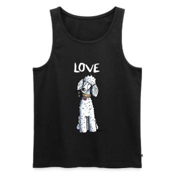 I Love Pudel - Männer Premium Bio Tank Top - Schwarz - Vorne - AI Model Male 178 light (178cm)
