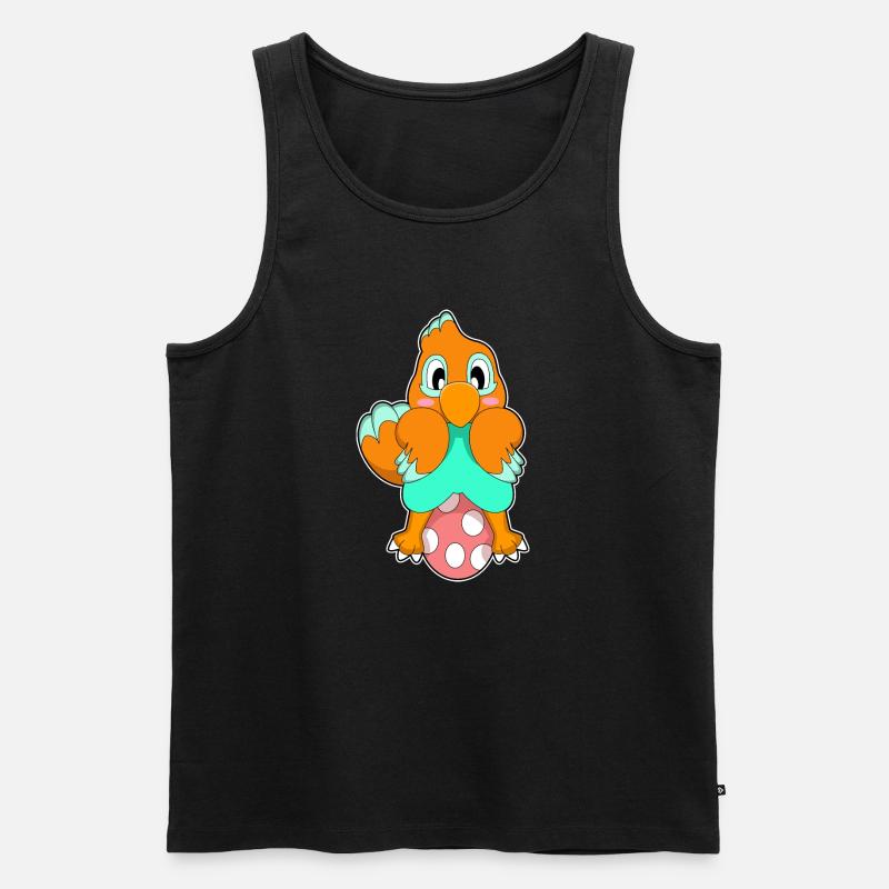 Papagei Ei - Männer Premium Bio Tank Top - Schwarz