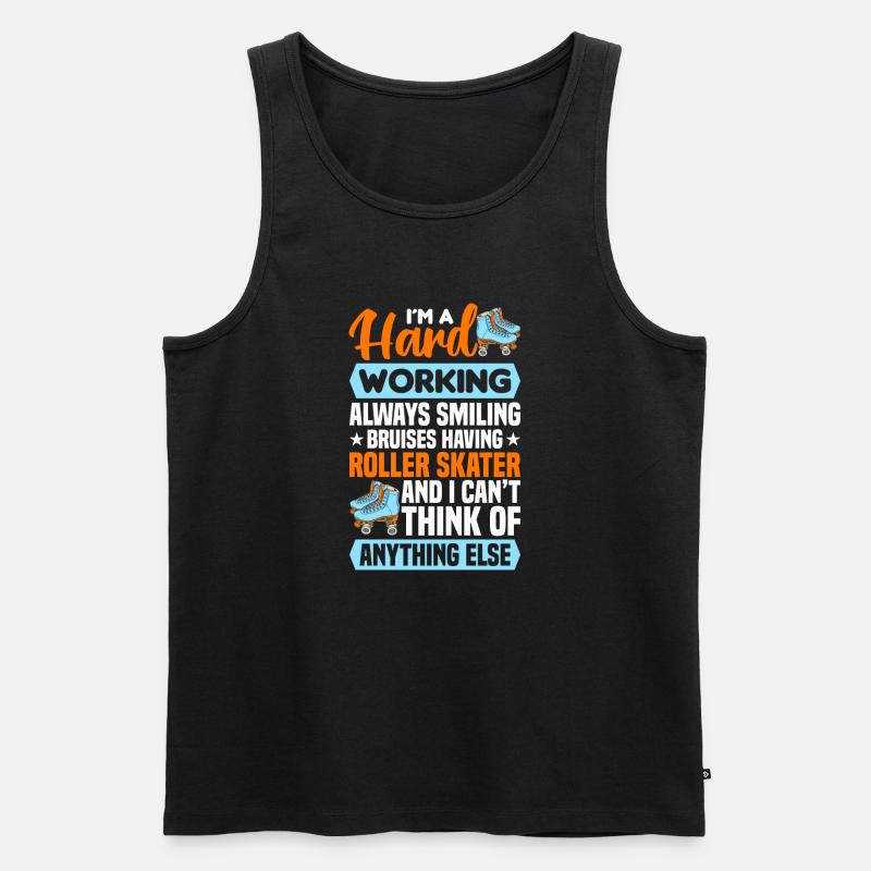 Rollschuh Design - Männer Premium Bio Tank Top - Schwarz