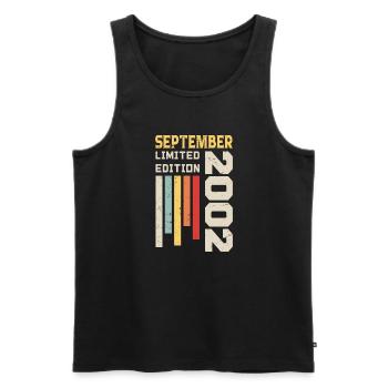 September 2002 Birthday Gift September 2002 - Men's Premium Organic Tank Top - black - Front - Michal (187cm)