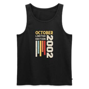 October 2002 - October 2002 Birthday Gift - Men's Premium Organic Tank Top - black - Front - Michal (187cm)