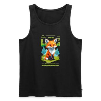 Der schlaue Fuchs vom Land - Männer Premium Bio Tank Top - Schwarz - Vorne - Michal (187cm)