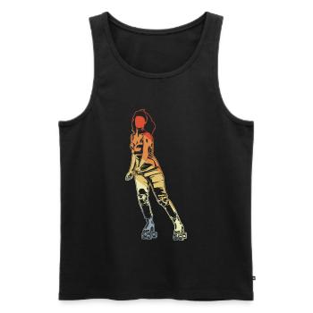 Roller skater - Men's Premium Organic Tank Top - black - Front - AI Model Male 178 light (178cm)