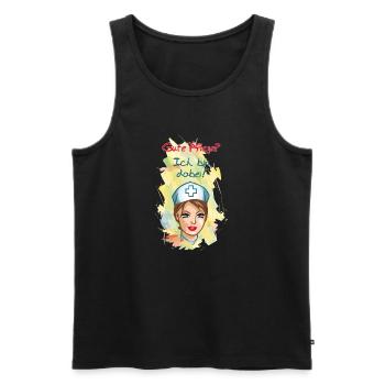 Gute Pflege? Ich bin dabei als Pflegekraft - Männer Premium Bio Tank Top - Schwarz - Vorne - AI Model Male 178 light (178cm)
