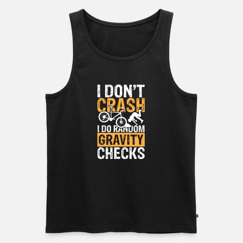 I do random gravity checks - Männer Premium Bio Tank Top - Schwarz