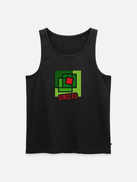 Green Abstraction with Twist - Men's Premium Organic Tank Top - black