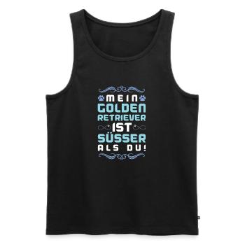golden retriever hund spruch - Männer Premium Bio Tank Top - Schwarz - Vorne - Michal (187cm)