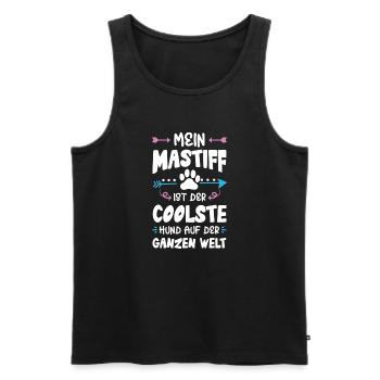 mastiff hund spruch - Männer Premium Bio Tank Top - Schwarz - Vorne - AI Model Male 178 light (178cm)