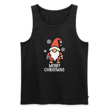 Weihnachtswichtel Merry Christmas Design - Männer Premium Bio Tank Top - Schwarz - Vorne - AI Model Male 178 light (178cm)