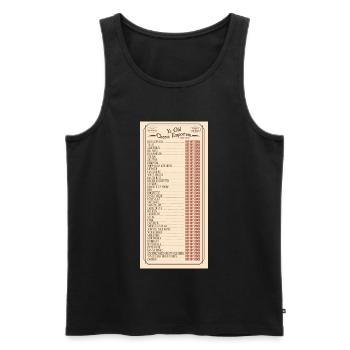 Ye Olde Cheese Emporium Skizze - Männer Premium Bio Tank Top - Schwarz - Vorne - AI Model Male 178 light (178cm)