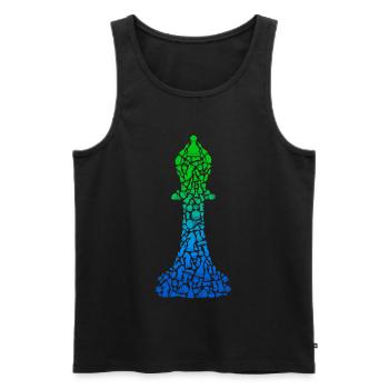 Chess Players Chess Pieces Chess Game Chess - Men's Premium Organic Tank Top - black - Front - AI Model Male 178 light (178cm)