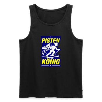 Pisten König Ski - Männer Premium Bio Tank Top - Schwarz - Vorne - AI Model Male 178 light (178cm)